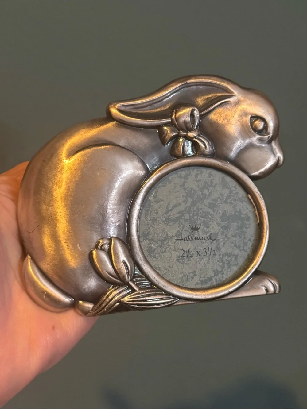 Vintage Hallmark Silver Bunny Rabbit Photo Frame